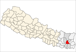 Location of Dhankuta