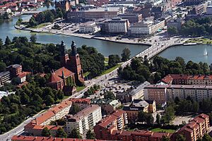 Aerial photo of Eskilstuna in 2004