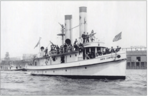 Fireboat David Campbell in 1913 -- possibly her maiden voyage