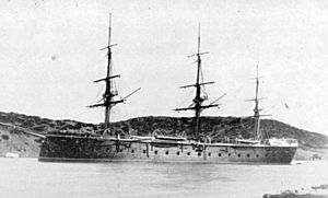 Frigate Vitoria 1885 in Mahon.JPG