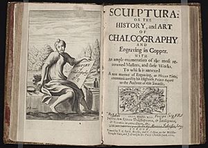 Frontispiece Sculptura or the History and Art of Chalcography by John Evelyn 1662