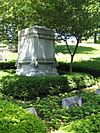 Grave of President Benjamin Harrison and his two wives in Indianapolis, Indiana.jpg