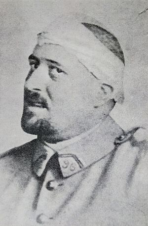 Photograph of Guillaume Apollinaire in spring 1916 after a shrapnel wound to his temple