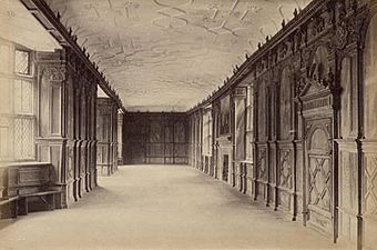 Haddon Hall-1-. Long Gallery c.1890.