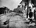 Hillers, J.K. 13 - Wrecked brick house on Tradd Street, 1886