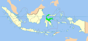Location of Central Sulawesi in Indonesia