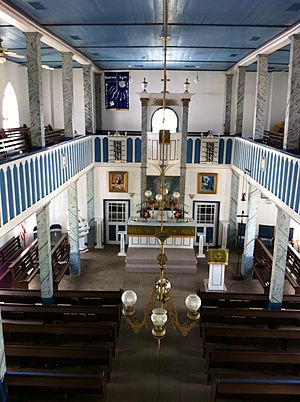 Interior of St. Paul Lutheran Church, Serbin, TX