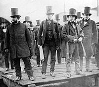 Isambard Kingdom Brunel preparing the launch of 'The Great Eastern by Robert Howlett crop
