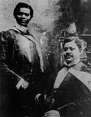 John Farrell Easmon (seated) and his brother Albert Whiggs Easmon