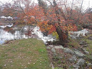 Kenyon's Grist Mill Pond in Usquepaug, Rhode Island in Richmond RI