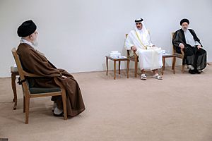 Khamenei in Tamim bin Hamad Al Thani B
