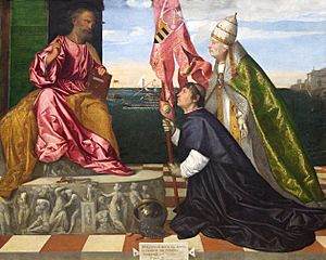 Kmska Titiaan - Jacopo Pesaro bisschop van Paphos voorgesteld door paus Alexander VI Borgia aan de heilige Petrus - 28-02-2010 13-56-55