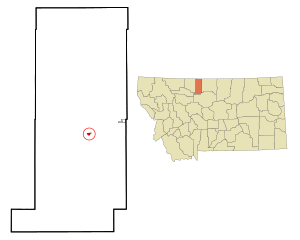 Location of Chester, Montana