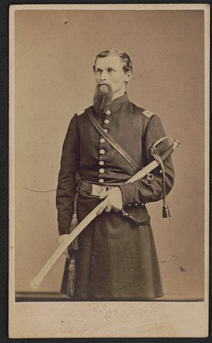 Lieutenant Hillary Beyer of Co. H, 90th Pennsylvania Infantry Regiment, in uniform with sword) - F. Gutekunst, photographer, 704 & 706 Arch St., Philada LCCN2015650818.jpg