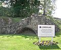 Lime kiln with sign