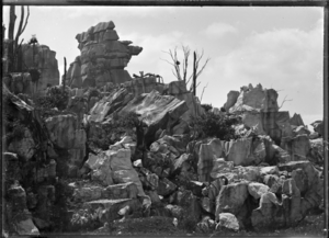 Limestone rock formations at Waro, 1923 ATLIB 300303