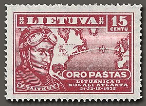 Lithuanian Air Post stamp Mi-405 (1936)