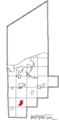Map of Lorain County Ohio Highlighting Wellington Village