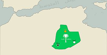 Location of the Sultanate of Touggourt in southern Algeria