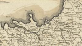 Map showing the settlement now part of Newquay