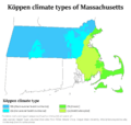 Massachusetts Köppen