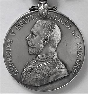 Military Medal, close up of disc