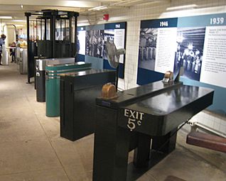 NYCS museum turnstiles