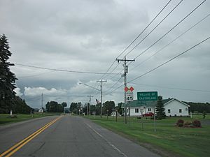 Entering the village of Castorland via New York State Route 410 eastbound in February 2012