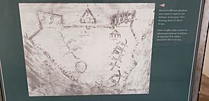 National park marker for del Morro, 1591