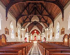 Nave towards sanctuary, St Patrick's Cathedral, Auckland
