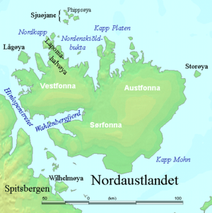 Nordaustlandet labelled