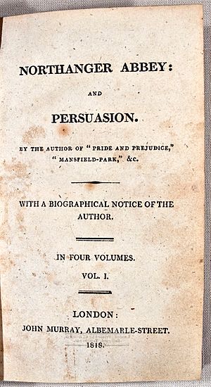 All text title page for Northanger Abbey and Persuasion