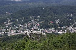 A view overlooking Norton, Virginia at Flag Rock