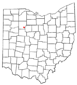 Location of Mount Blanchard, Ohio