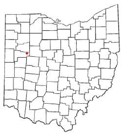 Location of Waynesfield, Ohio
