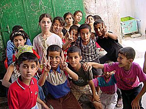 Palestinian children in Jenin