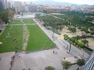 Parc de Joan Miró (des de les Arenas)