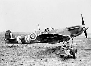 Pattison in his Spitfire, 1942