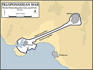 Pelopennesian War, Walls Protecting the City, 431 B.C.