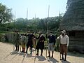 Pilgrims lined Plimoth Patuxet