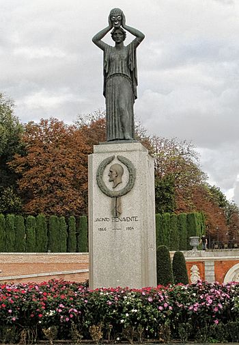 Retiro Park Jacinto Benavente Monument (Madrid,Spain)