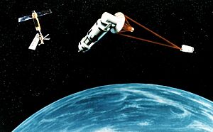 Space Laser Satellite Defense System Concept