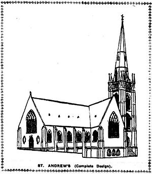 The original design (never completed) of St Andrew's Anglican Church, South Brisbane