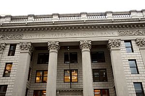 U.S. National Bank Building in Portland - west facade upper portion