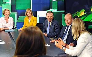 Vladimir Putin - Visit to Russia Today television channel 9
