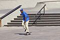 Wade Yates pushing - Far Rockaway Skatepark - September - 2019