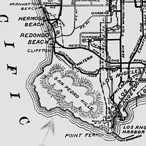 Walteria California on 1904 map of Los Angeles County