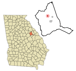 Location in Warren County and the state of Georgia