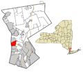Westchester County New York incorporated and unincorporated areas Tarrytown highlighted