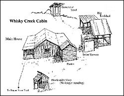Whisky Creek Cabin Site Map